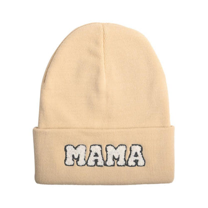 Children's MINI Letter Solid Color Warm Knitted Hat