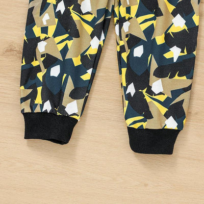 Children's Letter Top Printed Pants Two-Piece Set