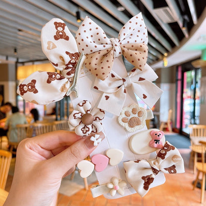 Children's Fabric Bow Hairpin
