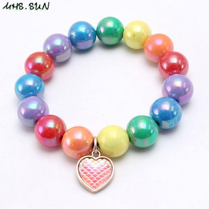 Rainbow Beaded Bracelet for Children