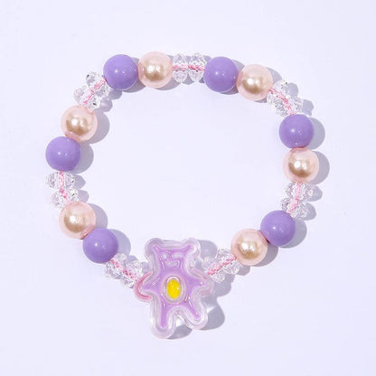 Children's Color Crystal Bracelet Transparent Handmade Beads