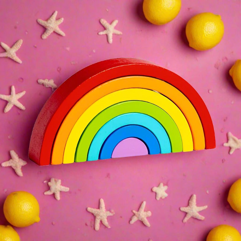 Children's Rainbow Building Block Educational Toy