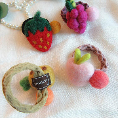 Cartoon Children's Fun CUTE Wool Hair Loop Hair Tie Rope