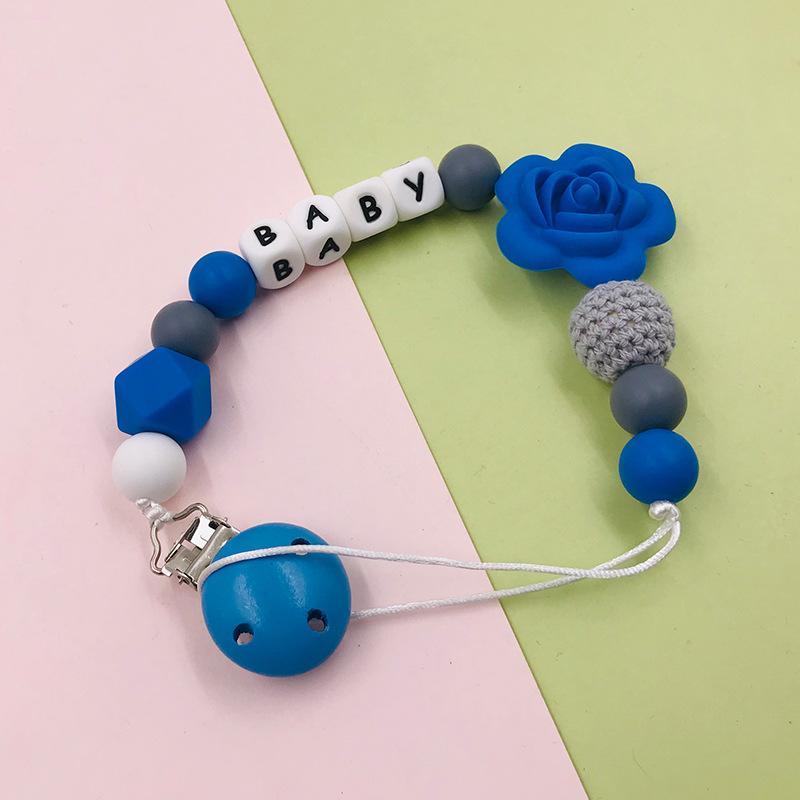 Baby Pacifier Clip Teether Toy Silicone Anti-drop Chain