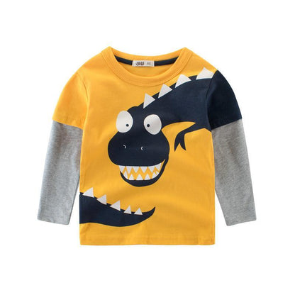 Boy's T-shirt Backing Shirt Long Sleeve