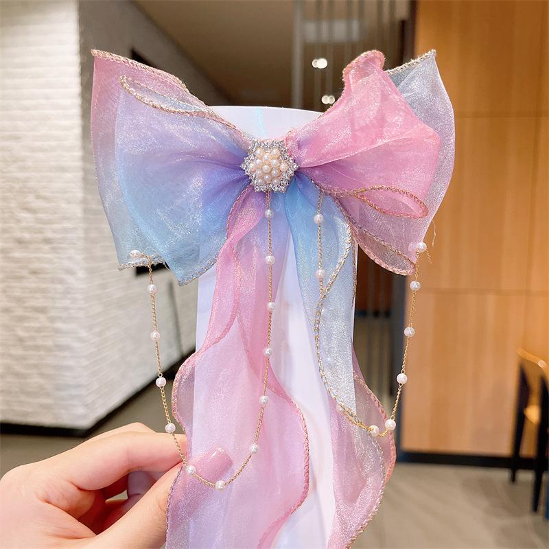 Children's Bow Ribbon Hairpin Little Girl Hair Accessories