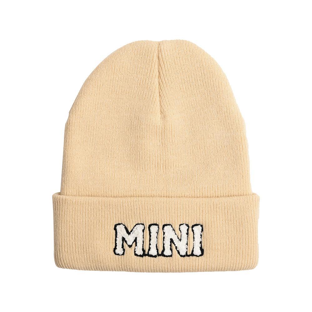Children's MINI Letter Solid Color Warm Knitted Hat
