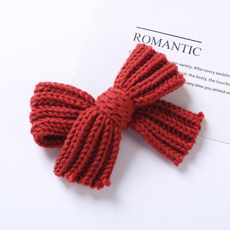Children's Wool Bow Hairpin
