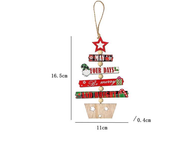Christmas Wooden Decorative Pendant Christmas Tree Ornaments