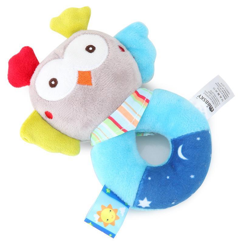 Baby Puppy Ring Bell Round Hand Plush Toy