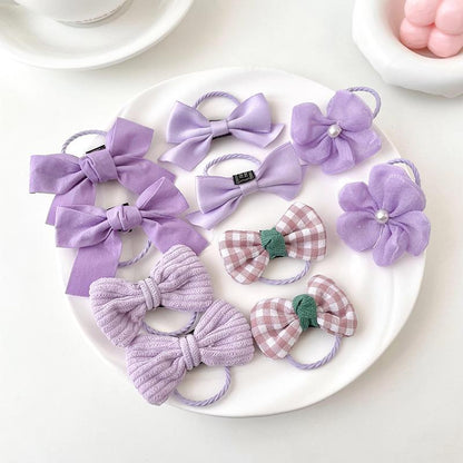 Children's Color Bow Hair Rope High Elasticity