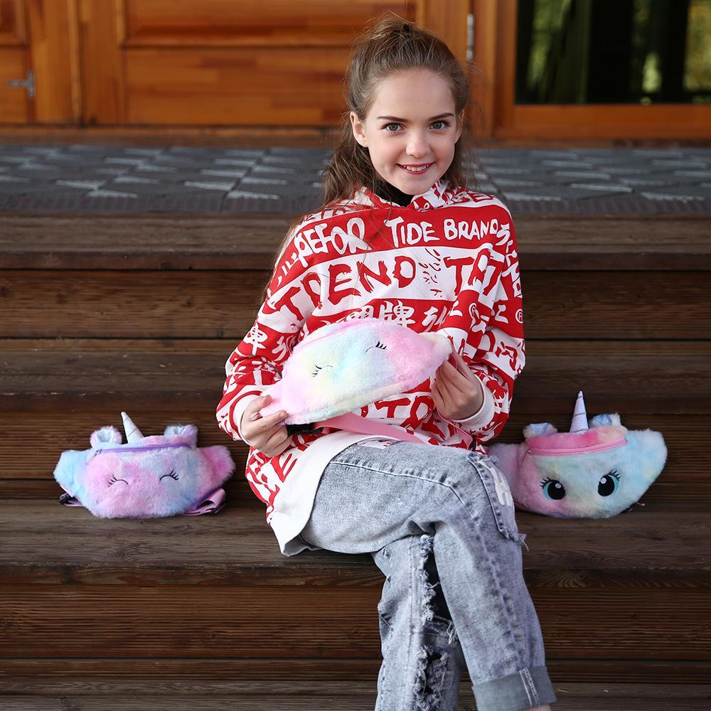 Unicorn Cartoon Plush Shoulder Bag | Purse For Girl