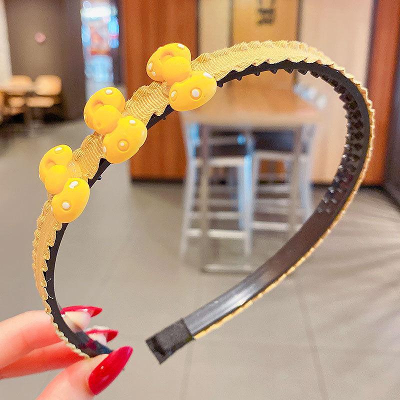 Girl's Hair Hoop Mesh Cartoon Broken Hair Clip Headdress