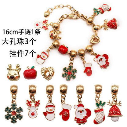 Christmas Children's Bracelet Set Handmade DIY Large Hole