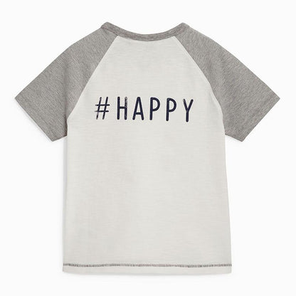 Boys' T-shirt knitted cotton baby embroidered bottom Shirt Short Sleeve