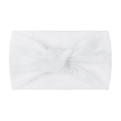 Children's Headwear Baby Solid Nylon Brimmed Hair Band Baby
