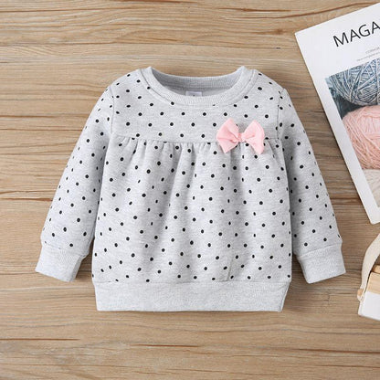 Polka Dot Infant Three-piece Climbing Suit T-shirt Pants Suit