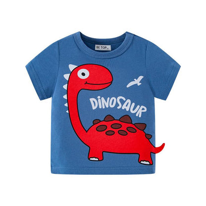 Children's T-shirt summer boys' short sleeved dinosaur