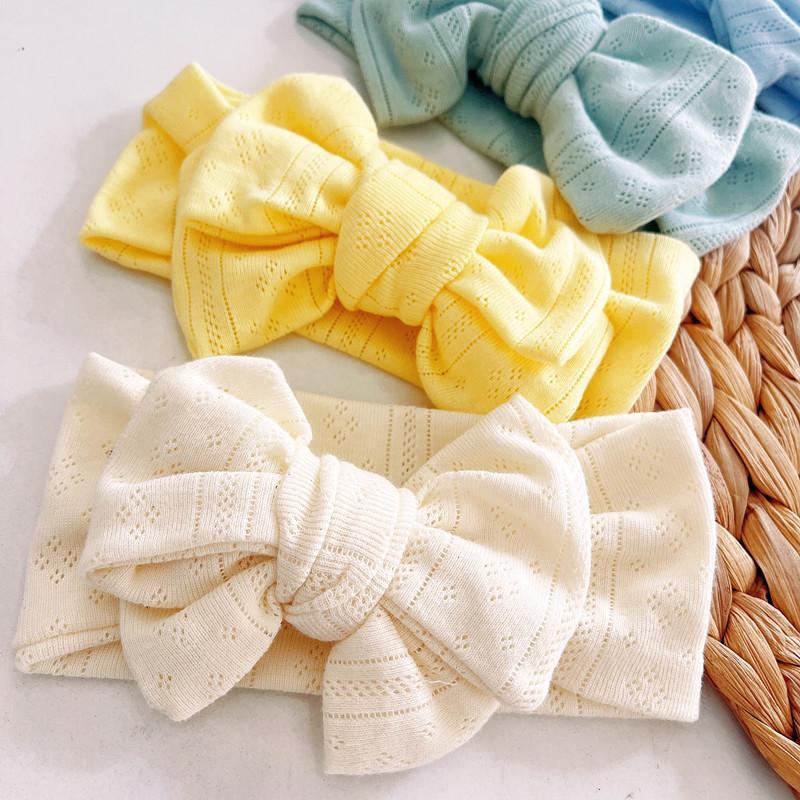 Children's Knitted Stretch Bow Hair Tape
