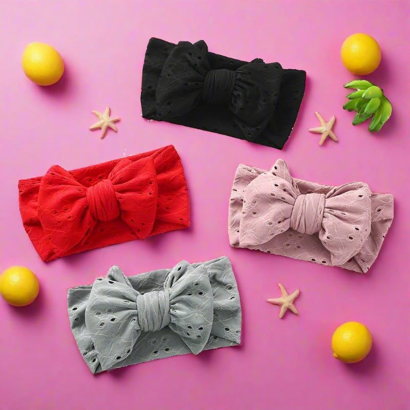 Children's Hand Embroidered Bow Hair Tape