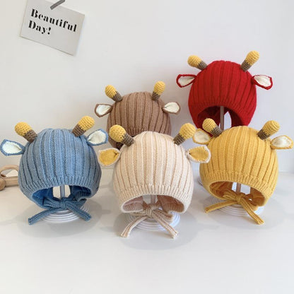 Children's Wool Ear Protection Hat Bee Knitted Hat