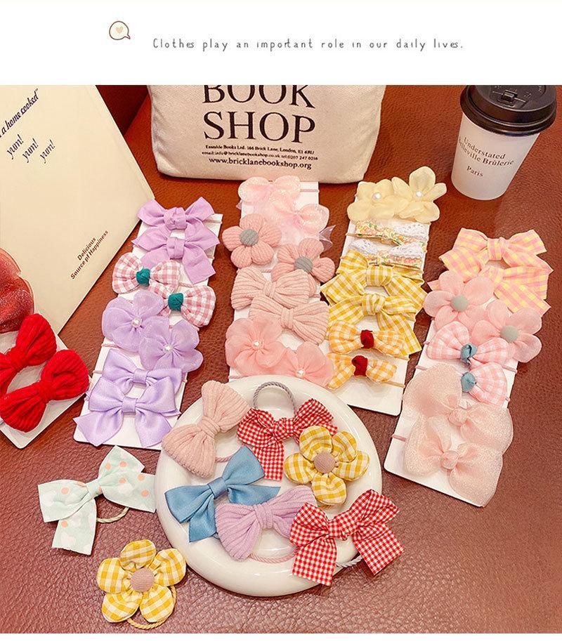 Children's Hair Ring Mesh Bow Set Head Flower