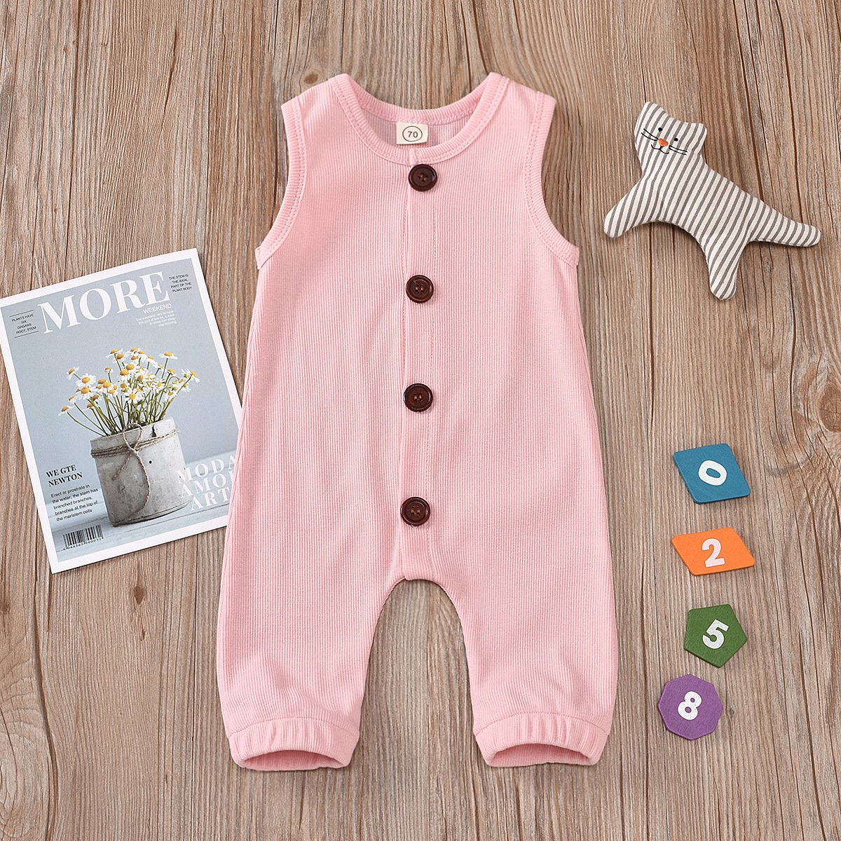 Solid BABY BODYSUIT single breasted