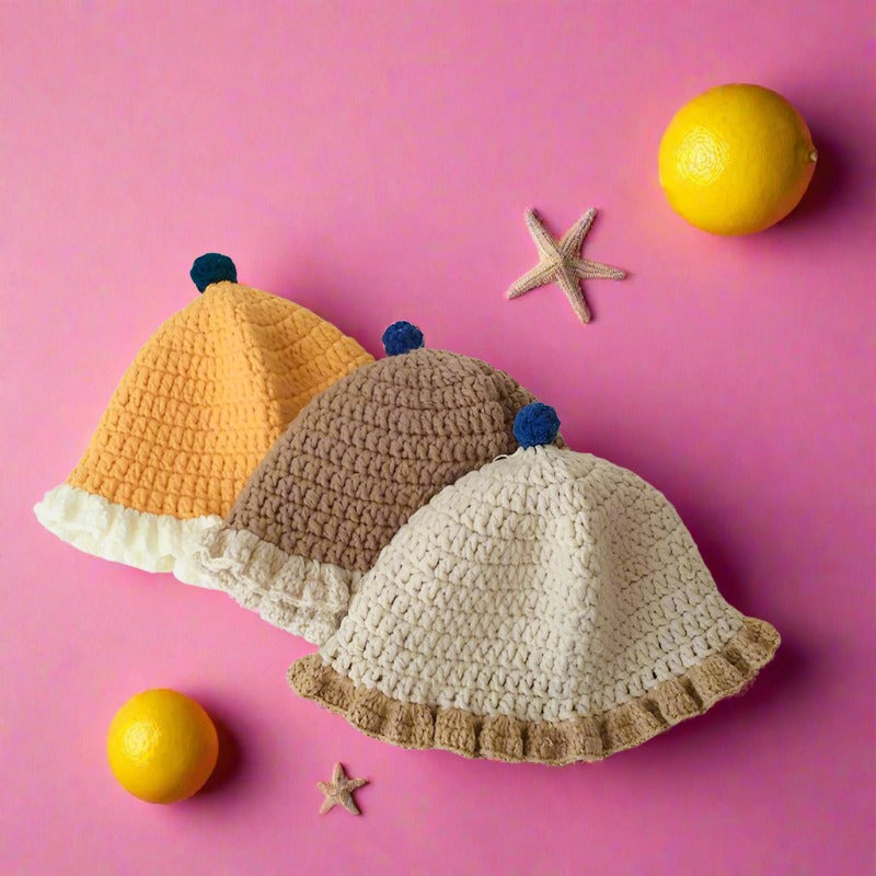 Children's Lace Knit Fisherman's Hat