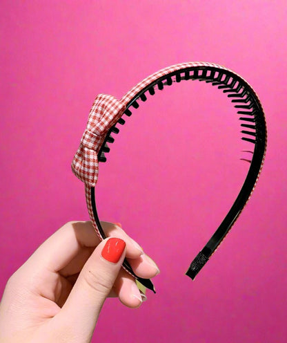 Children's Bow Hair Hoop Toothed Non-slip Hairpin