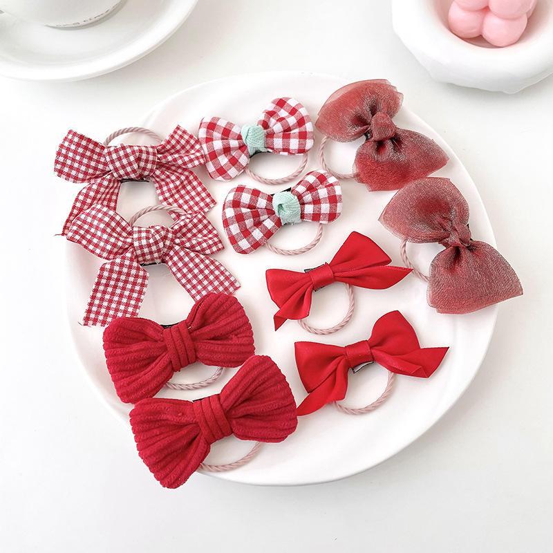 Children's Color Bow Hair Rope High Elasticity