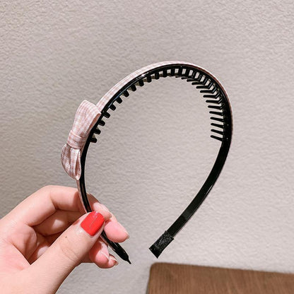 Children's Bow Hair Hoop Toothed Non-slip Hairpin
