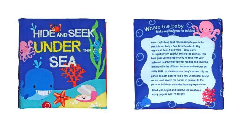 Baby Cloth Book, Stereoscopic Tail Can't Tear Books Toys