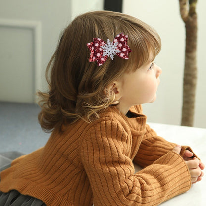 Handmade Christmas Bow Hairpin Children's Hair Clip