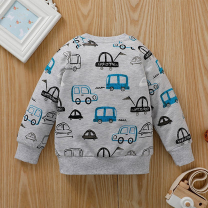 Children's Wear Turtleneck Printed Long Sleeve Tee