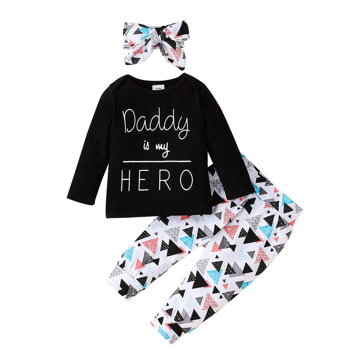 Baby Long Sleeve Jacket Pants Headscarf Three-piece Set