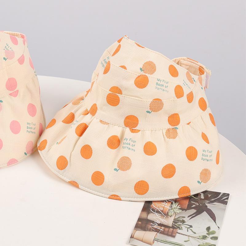 Colorful Dot Children's Foldable Empty Top Sunshade Hat