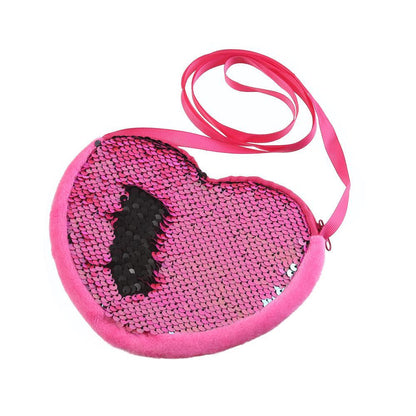 Girl's One-Shoulder Crossbody Bag Heart-Shaped Coin Wallet