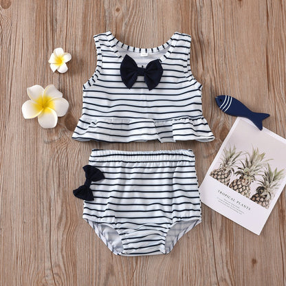 Vertical stripe SWIMSUIT SET Beach Beach swimsuit