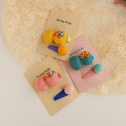 Children's Embroidered Hairpin Hair Accessories