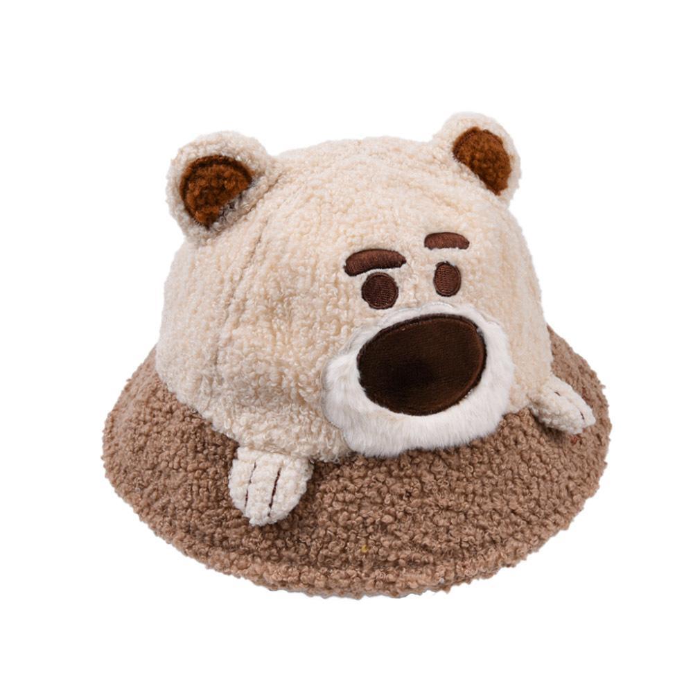 Kid's Autumn and Winter Lamb Hair Animal Fisherman's Hat