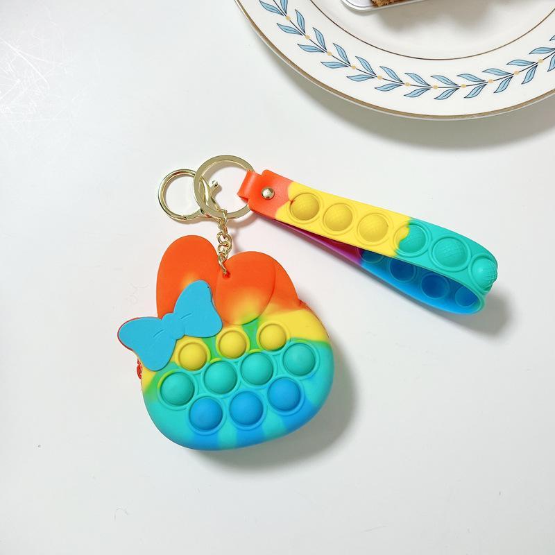 Small Keychain Coin Purse Spaceman Bear Fingertip Toy