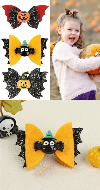 Halloween Bat Wings Children's Hairpin Bow Hair Accessories