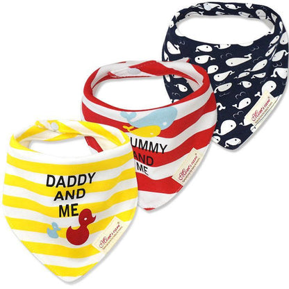 3pcs/set Baby Triangle Bib Saliva towel