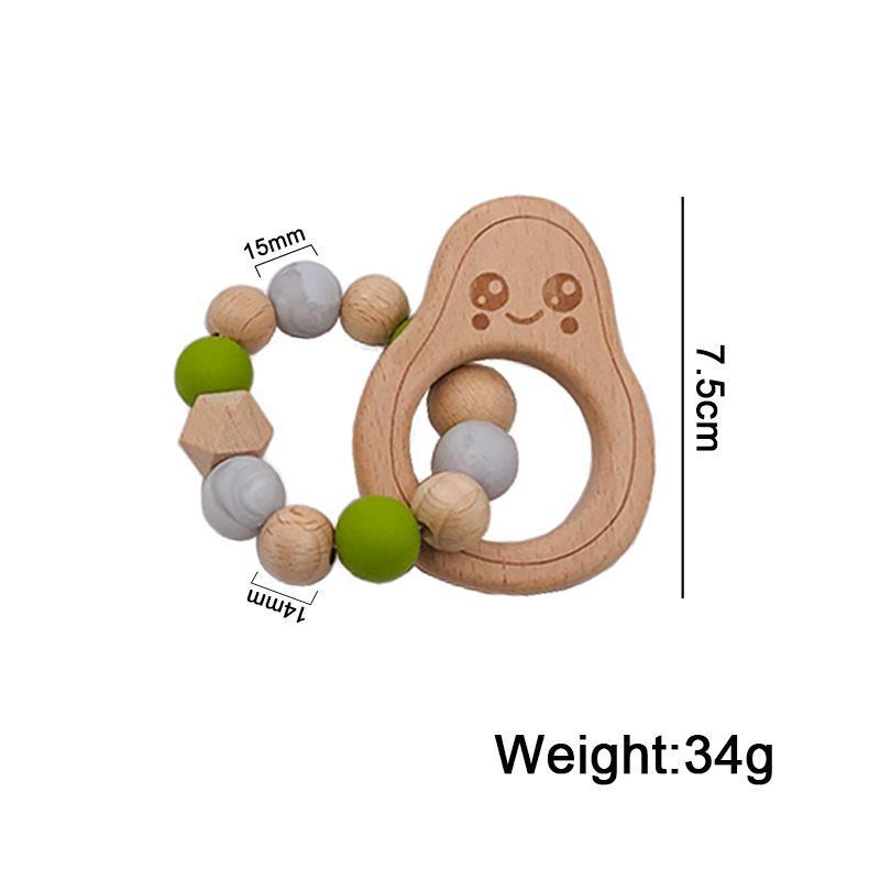Infant Silicone Pacifier Clip Anti-drop Chain Beech Avocado Bracelet