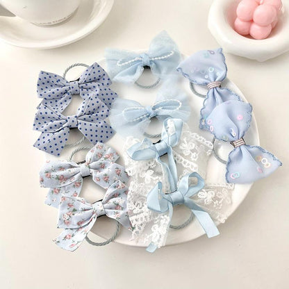 Children's Color Bow Hair Rope High Elasticity