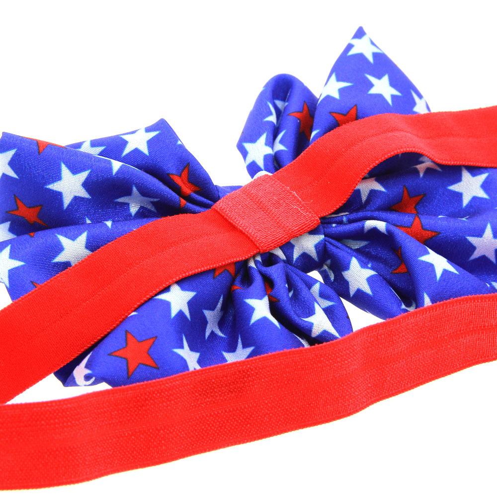 Baby Fourth of July Star Pattern Bow Headband