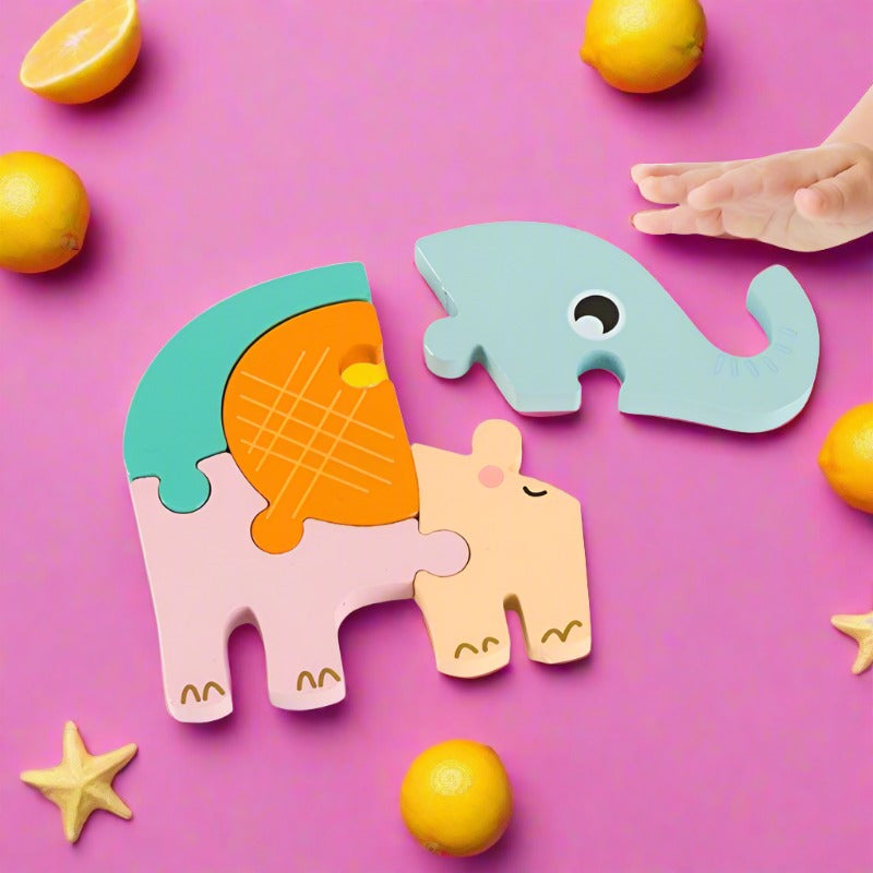 Macaroon Three-dimensional Puzzle Wooden Puzzle Toy