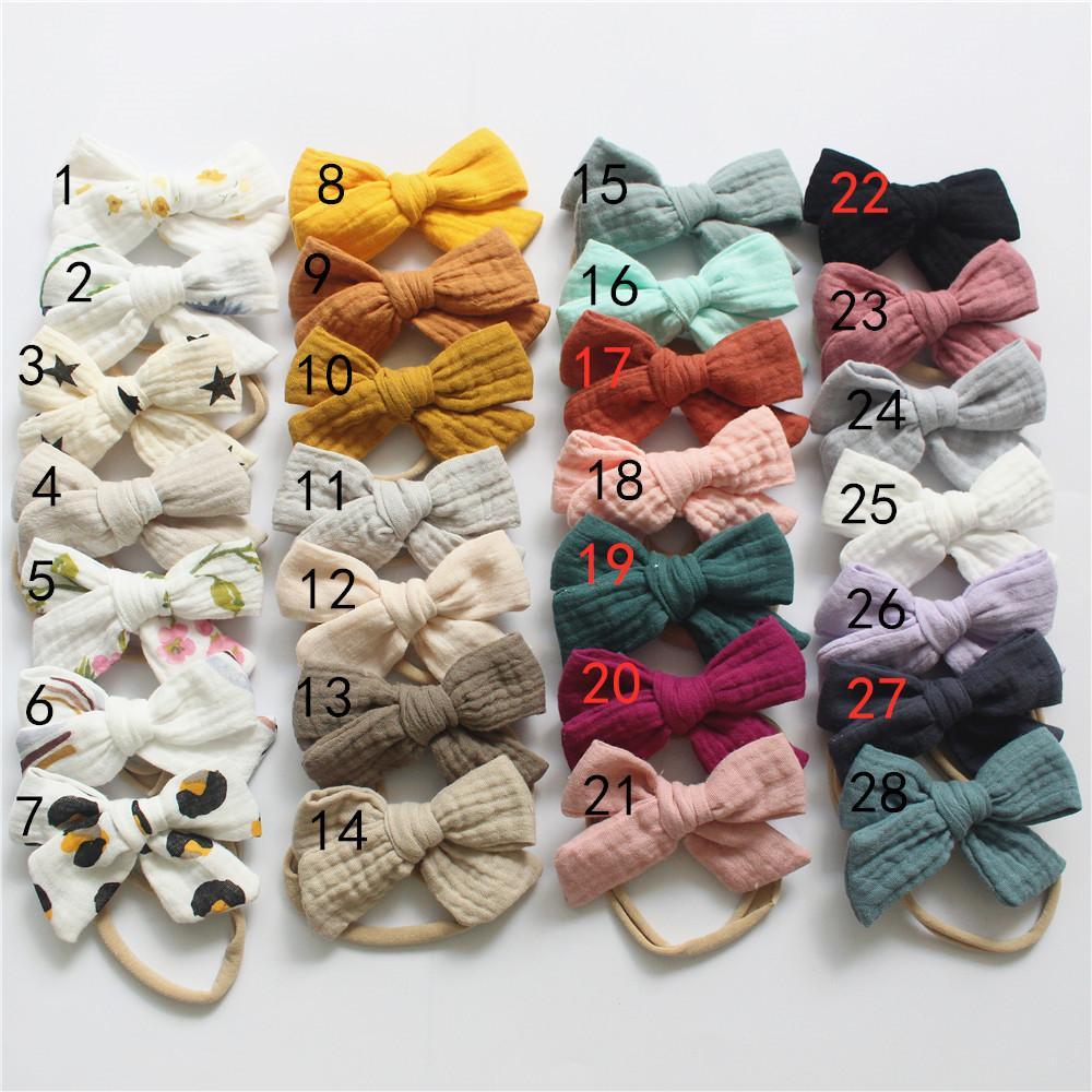 Baby Cotton Gauze Bow Hair Band Children's Hair Accessories