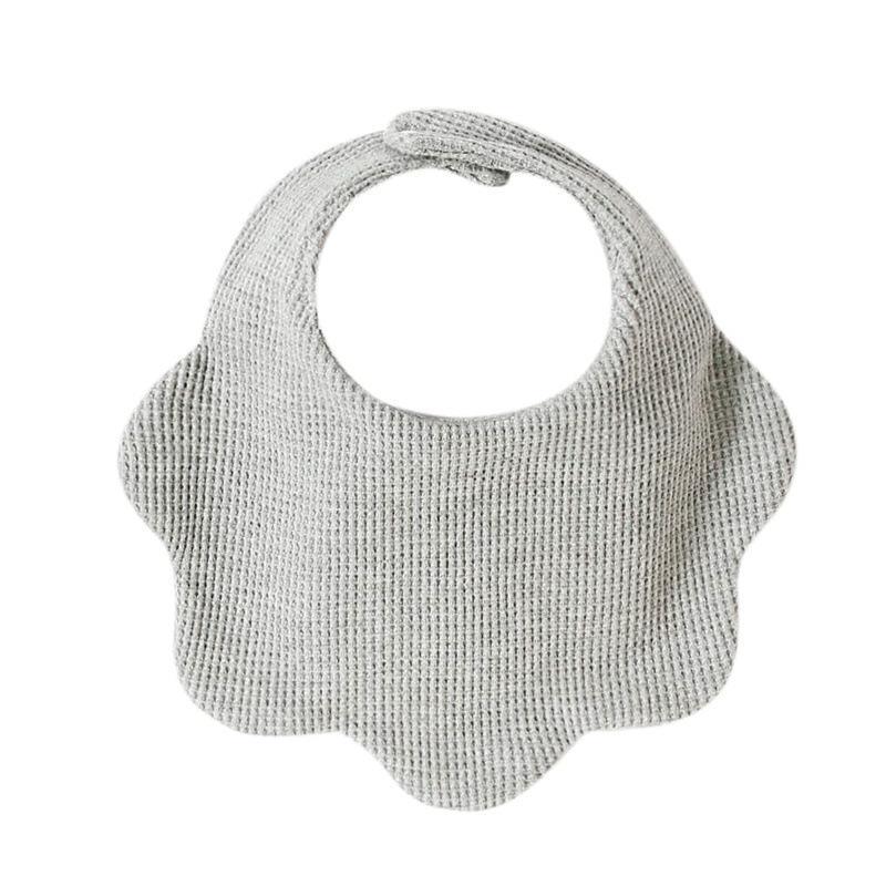 Cotton Waffle Towel Baby Petal Shaped Bib