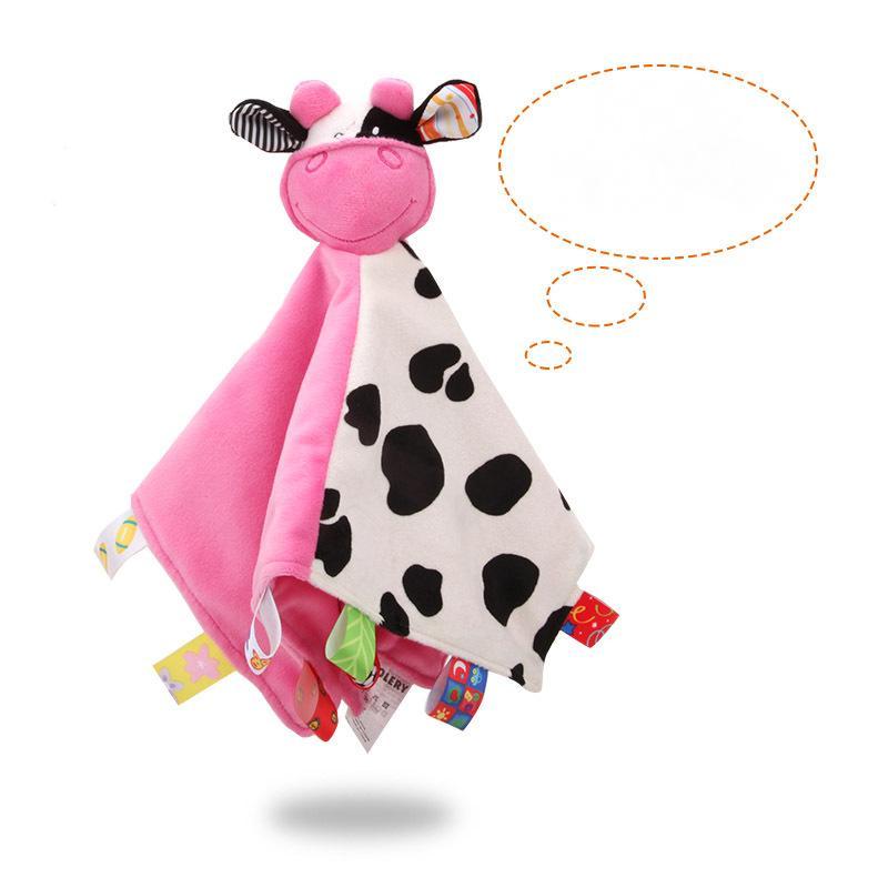 Baby Animal Comfort Towel with Rattle Plush Toy